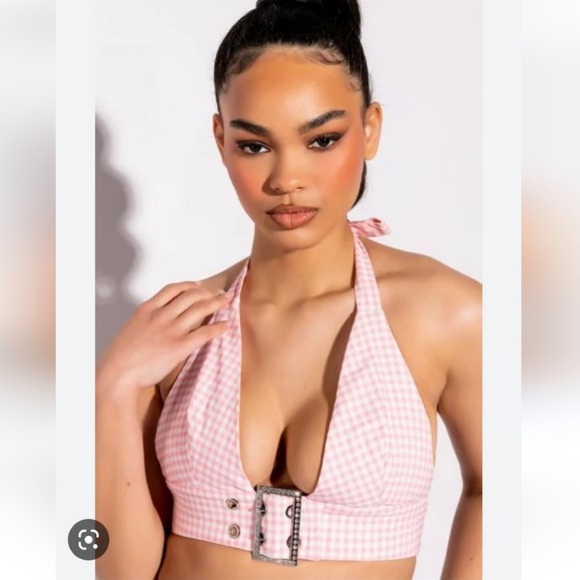 NWOT Pink buckled bralette Size small - Picture 11 of 16